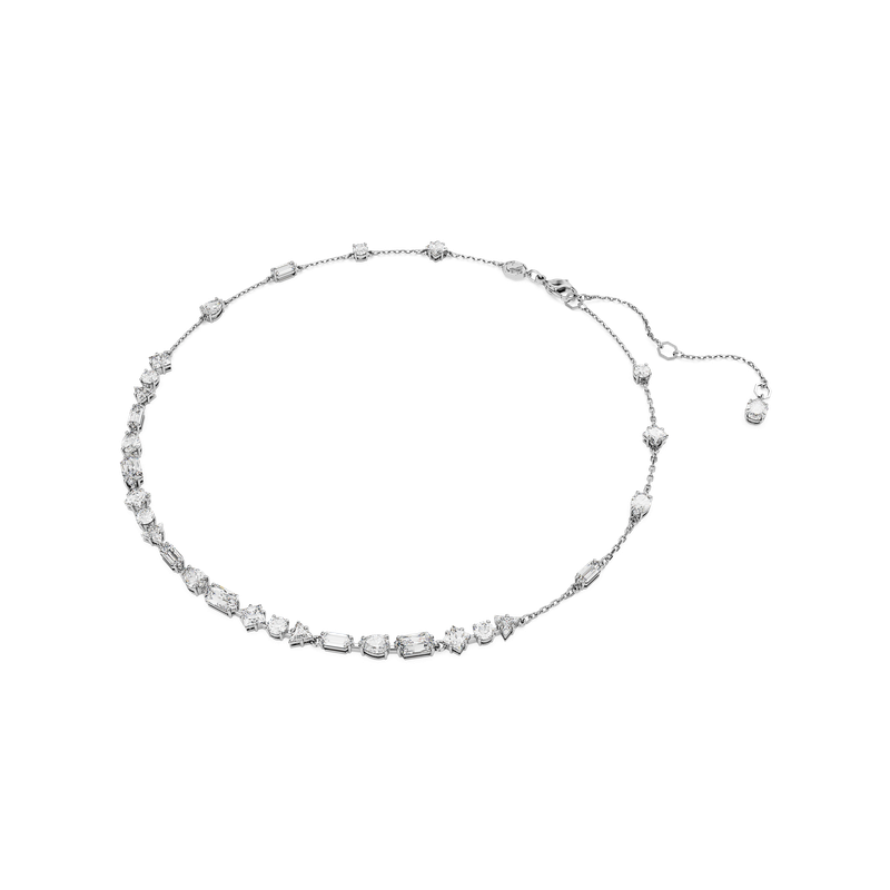 Swarovski Mesmera necklace, Mixed cuts, Scattered design, White
