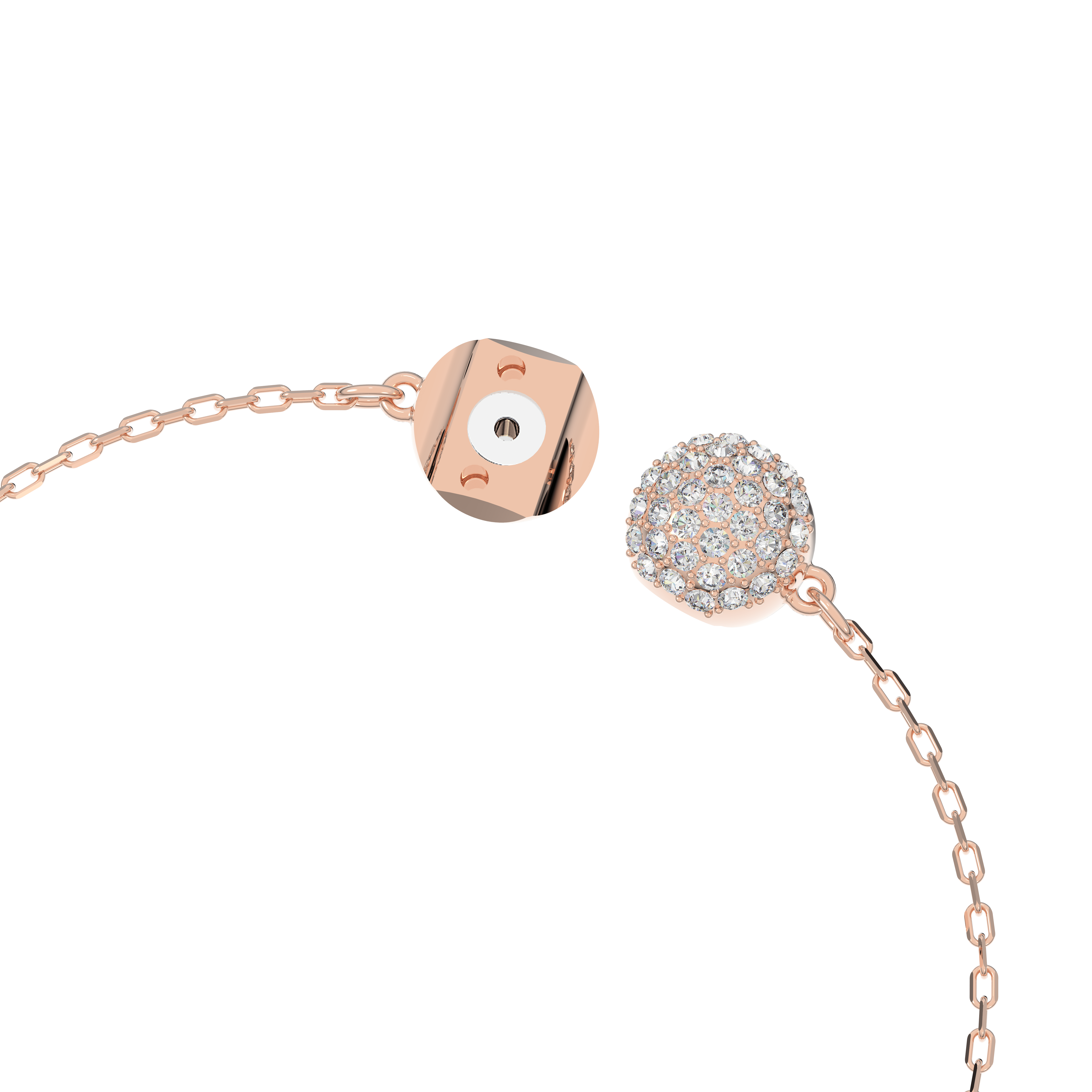 Swarovski Swan bracelet, Swan, Pink, 18K rose gold finish 5485876
