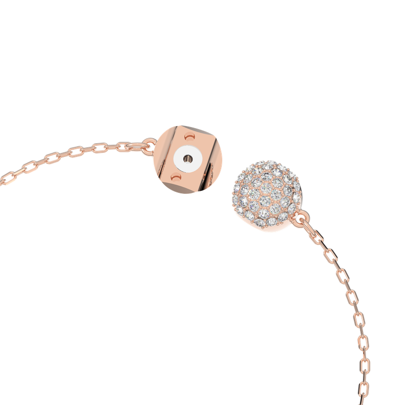 Swarovski Swan bracelet, Swan, Pink, 18K rose gold finish 5485876