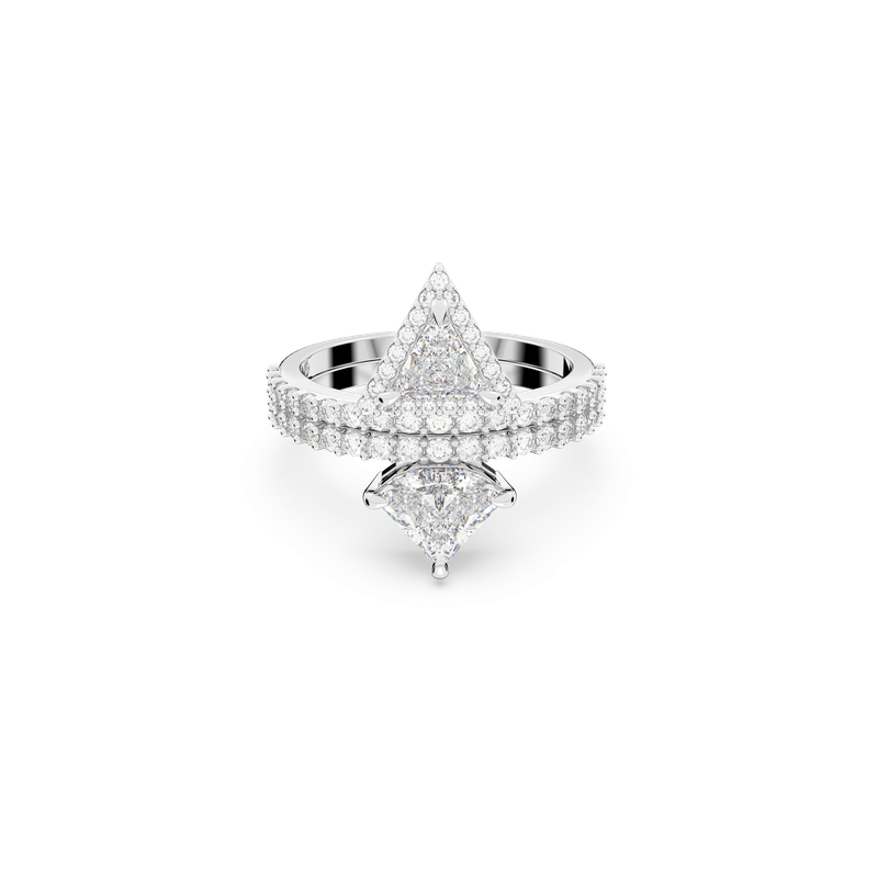 Swarovski Ortyx ring, Mixed cuts, White, Rhodium plated 5642987 