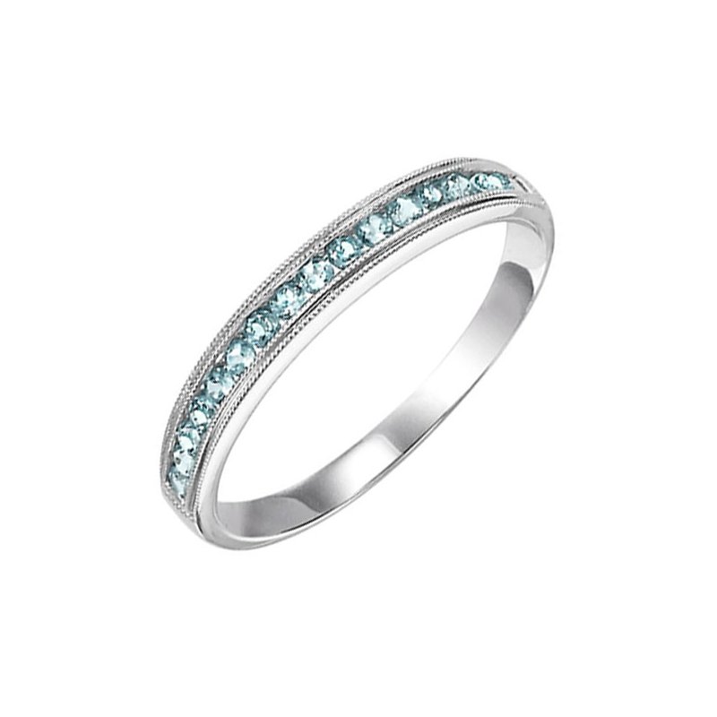 Mixables 14Kt White Gold & Blue Topaz 1/3Ctw Ring FR1242-4W