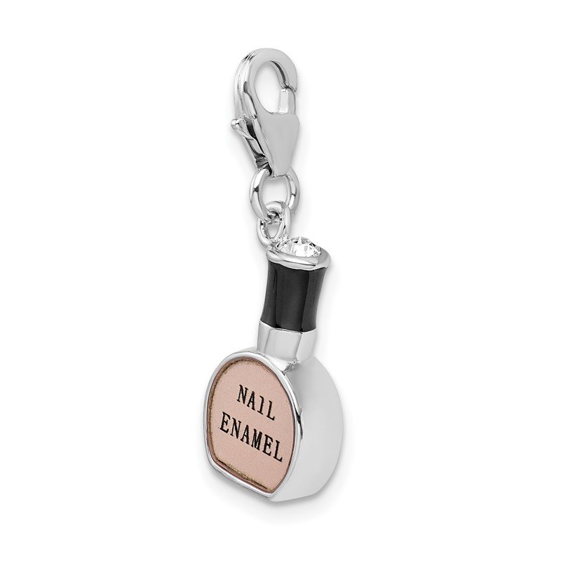 Nail Polish Bottle Charm Sterling Silver Nail Polish Bottle Charm Sterling Silver
