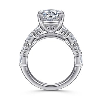 18K White Gold Round Diamond Engagement Ring ER15839R12W83JJ