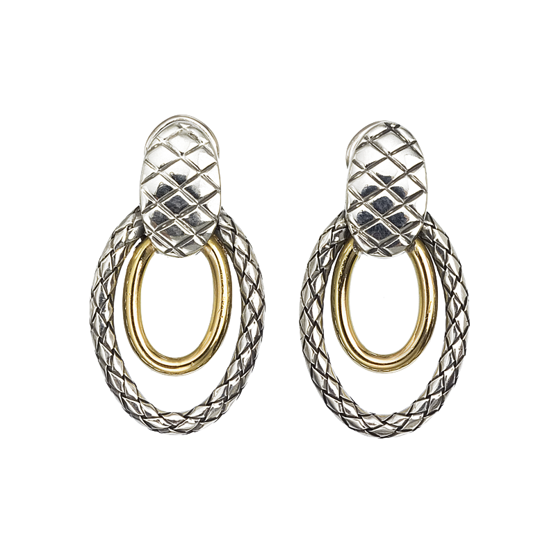 【HYERES LOR】25SS★ Subni Flow (Y) Wobble 1Touch Earrings Ombre 18K Gold Resin Clear Hoop Earrings – Voisson