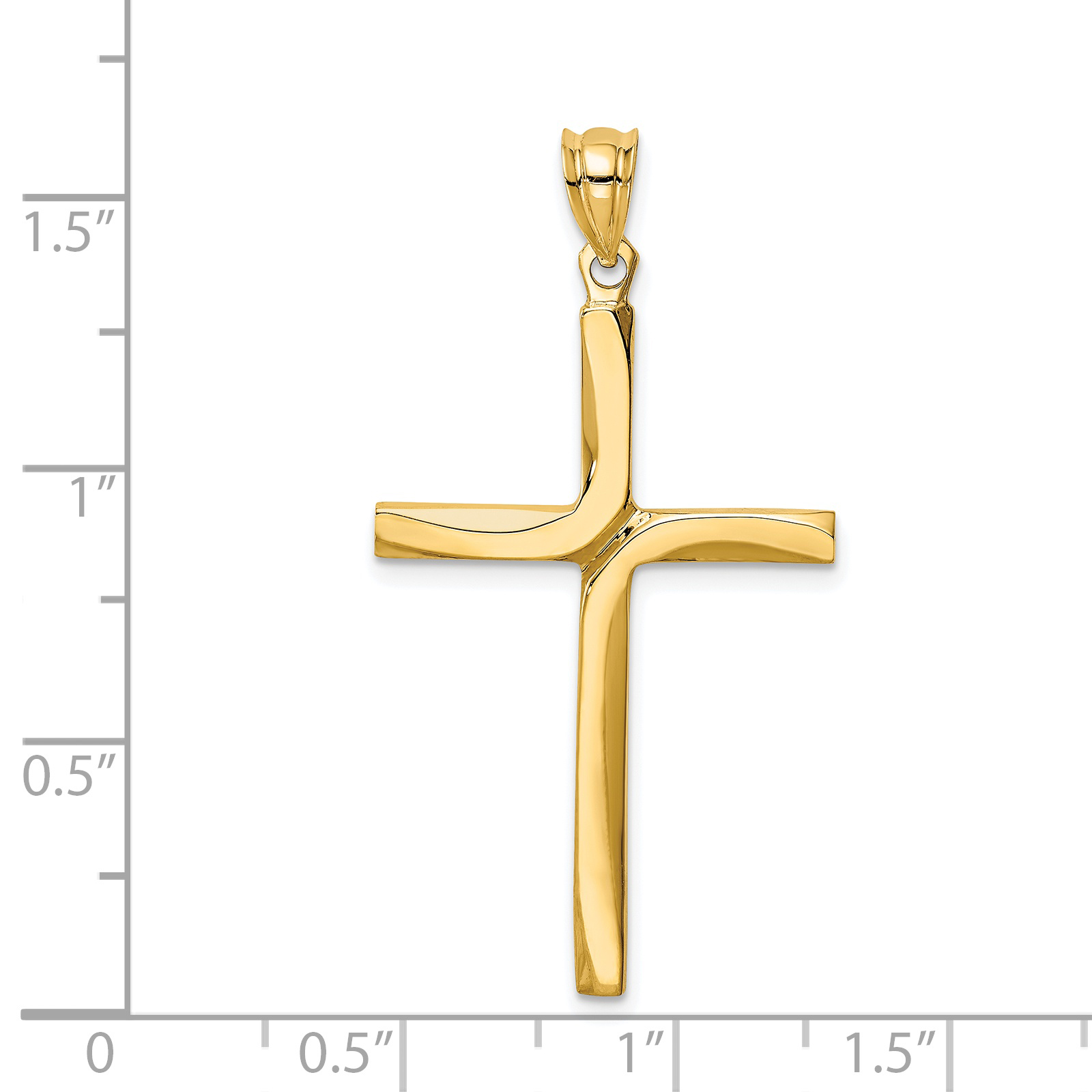 Quality Gold 14k Polished Cross Pendant K411 - TNT Jewelers