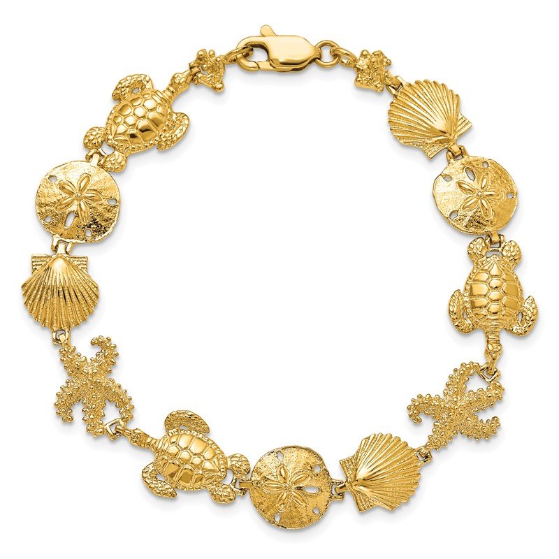 10k Gold Ocean Theme 2024 Gold Bracelet