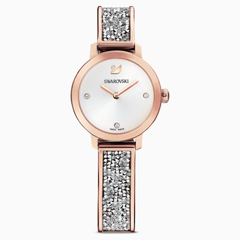 Swarovski Cosmic Rock Watch, Metal bracelet, Blue, Rose-gold