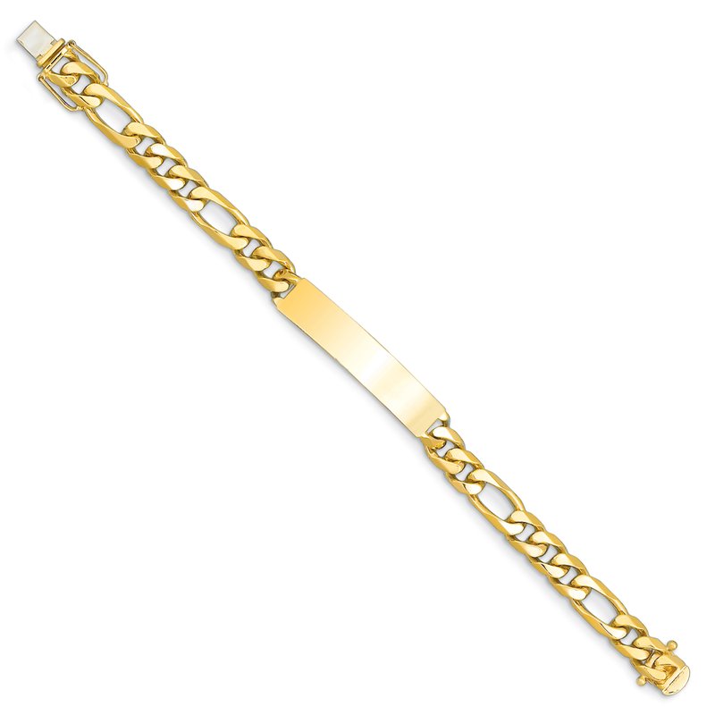 Italian Collection 18K Polished Solid 8.8mm Figaro 8.5 Inch Chain