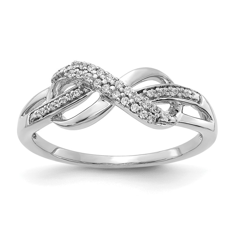14k White Gold 6x4mm Oval Rhodolite Garnet and Diamond Infinity Style Ring 14k White Gold 6x4mm Oval Rhodolite Garnet and Diamond Infinity Style Ring