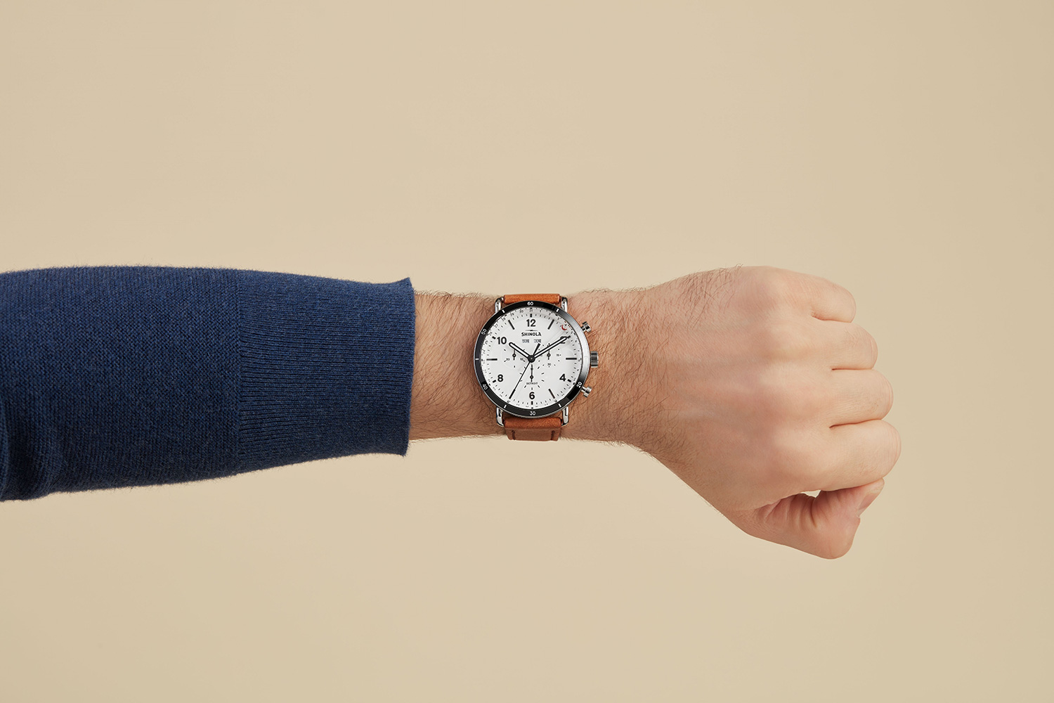 Shinola Canfield Sport 45mm, Bourbon Leather Strap S0120141501