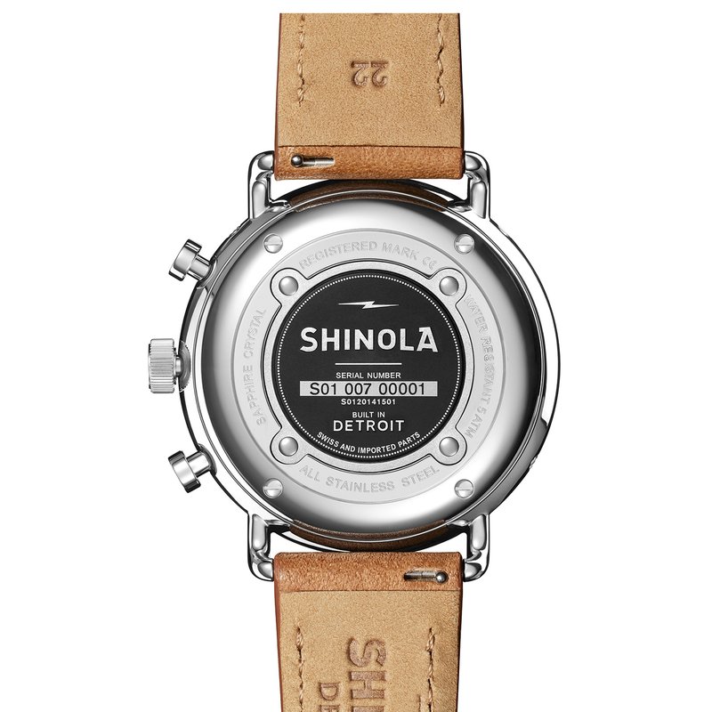 Shinola Canfield Sport 45mm, Bourbon Leather Strap S0120141501