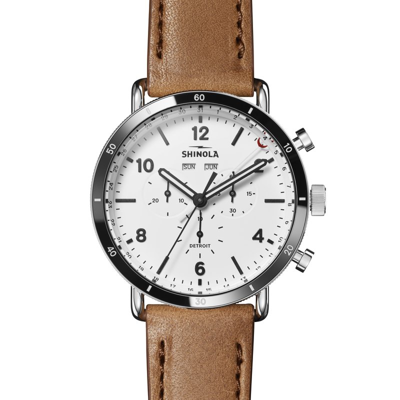 Shinola Canfield Sport 45mm, Bourbon Leather Strap S0120141501