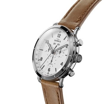 Shinola Canfield Sport 45mm, Bourbon Leather Strap S0120141501
