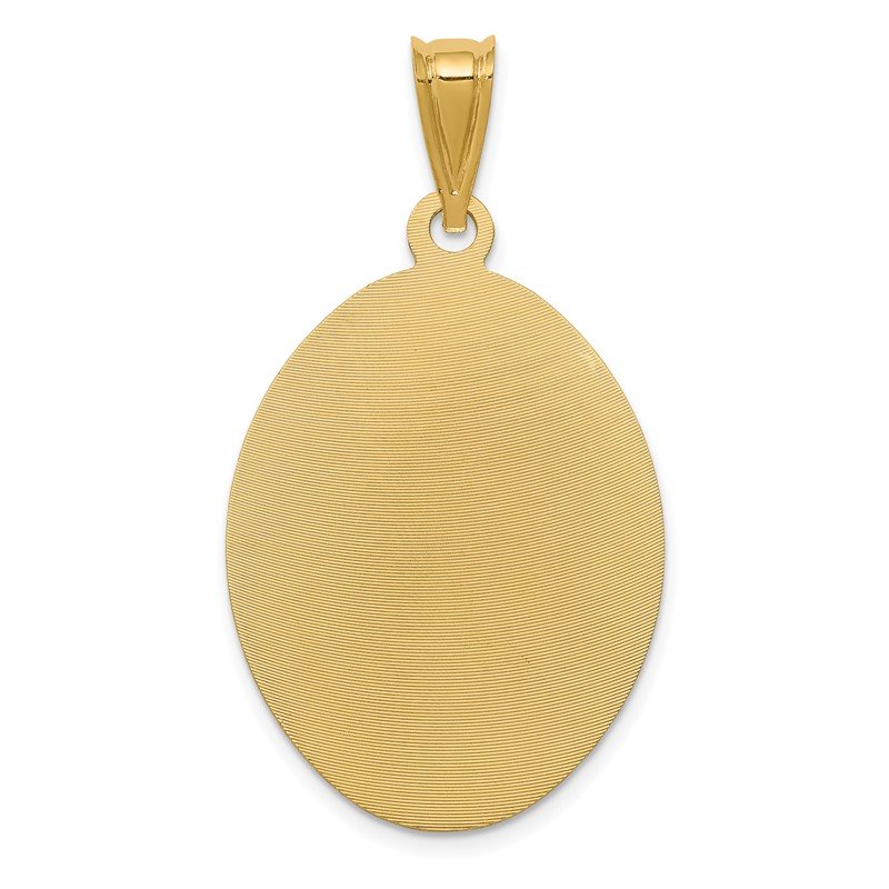 14K Gold Polished D/C Lady Of Guadalupe Oval Pendant 14K Gold Polished D/C Lady Of Guadalupe Oval Pendant