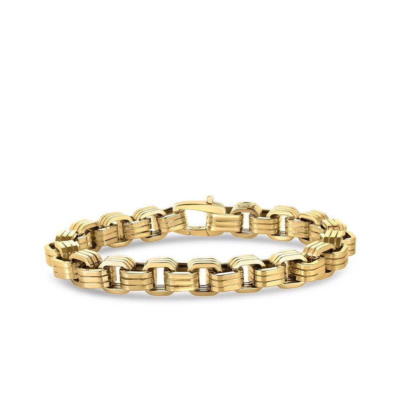 Roberto Coin 18K Yellow Designer Gold Ridged Square Link