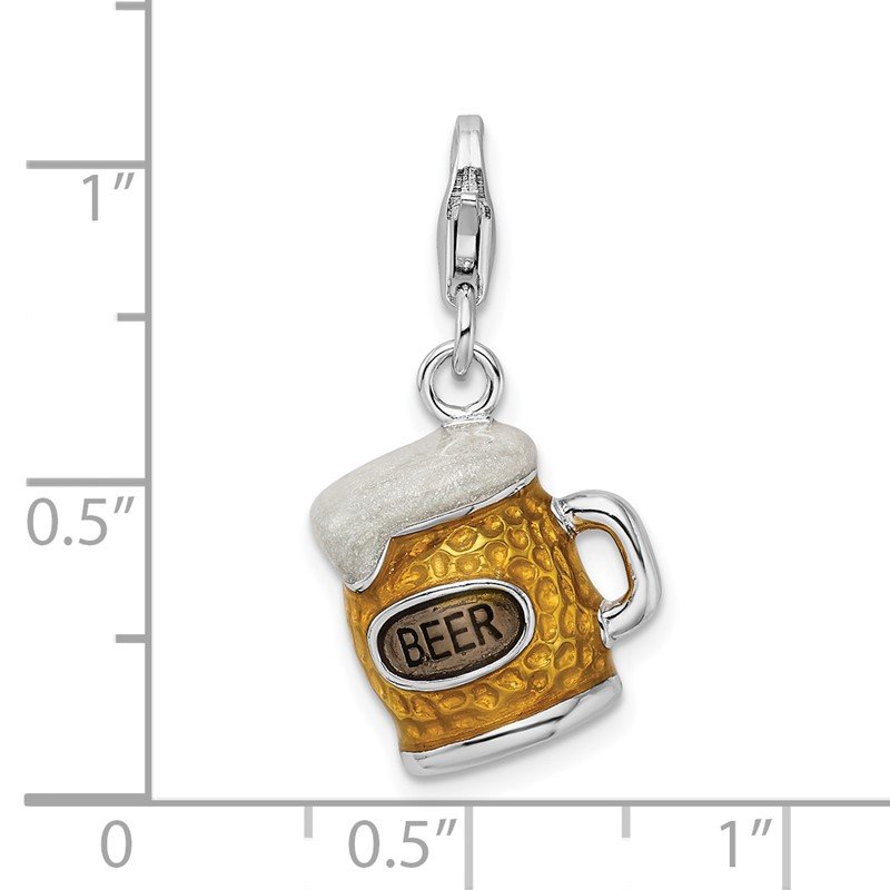 Beer Mug Charm Sterling Silver Beer Mug Charm Sterling Silver