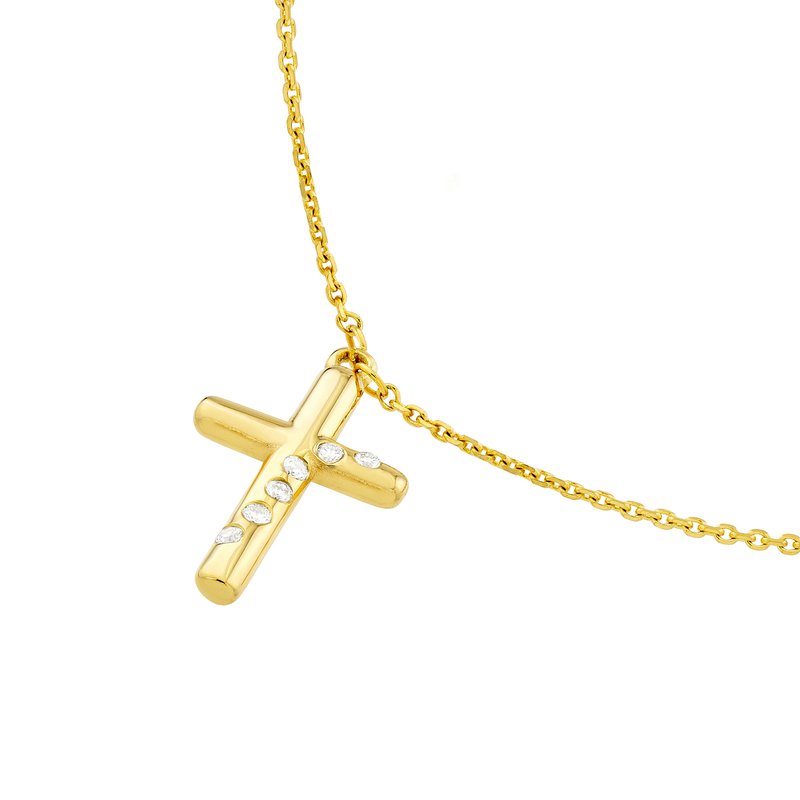 Midas Chain Diamond Scattered Cross Necklace MF039229 - Hayden