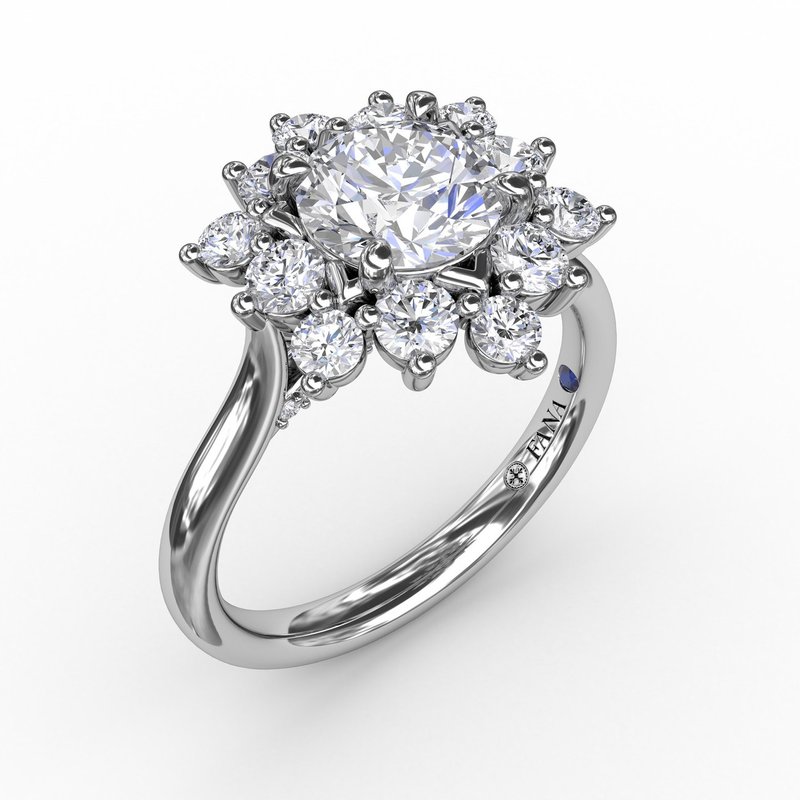 Diamond ring fashion flower design