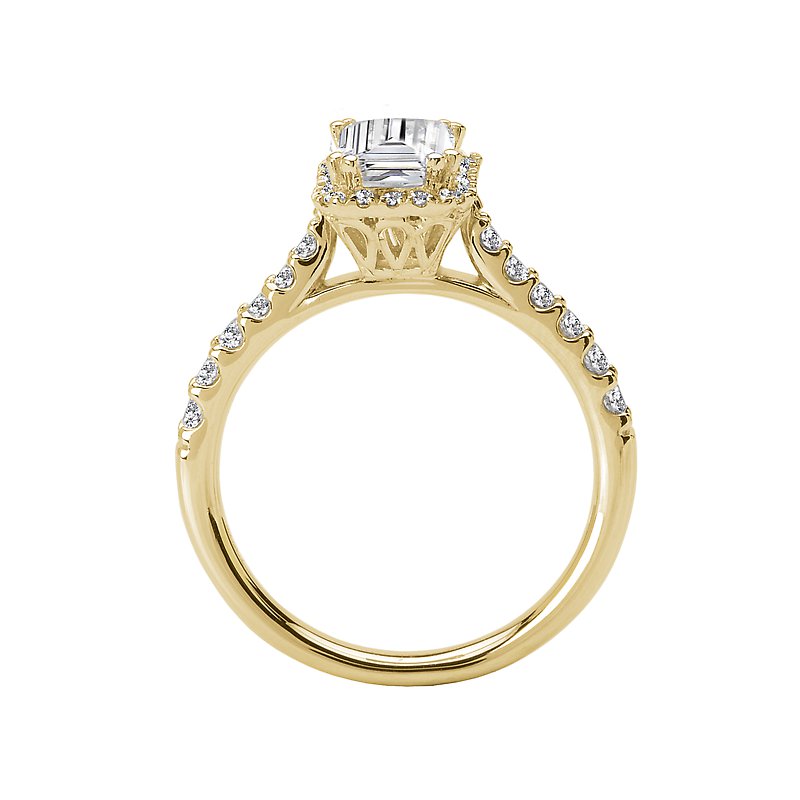 ひでメロー Romance Halo Semi-Mount Diamond Ring 117501-100Y - AmRheins.com