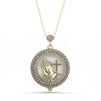 Praying Hands Necklace Magnifier T494-TY4584