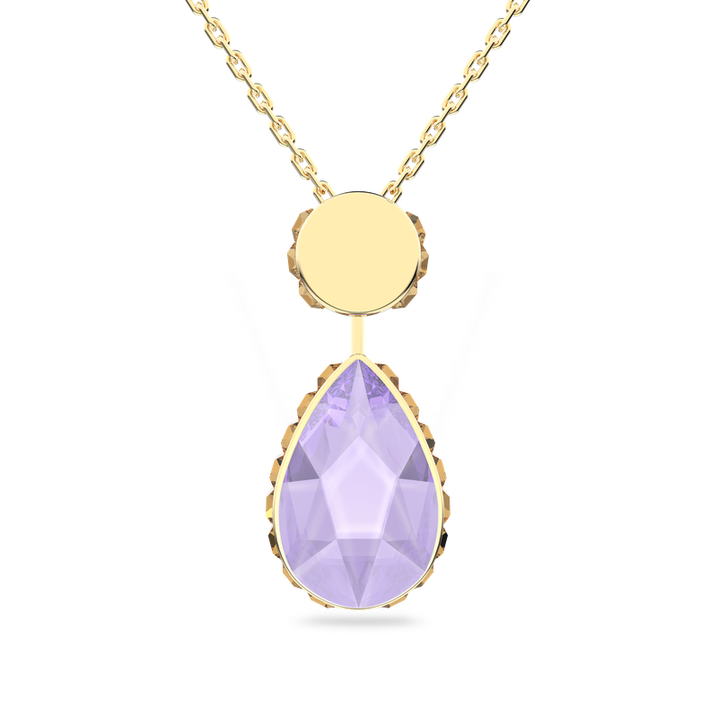 Orbita necklace, Drop cut, Small, Multicolored, Gold-tone plated Orbita necklace, Drop cut, Small, Multicolored, Gold-tone plated