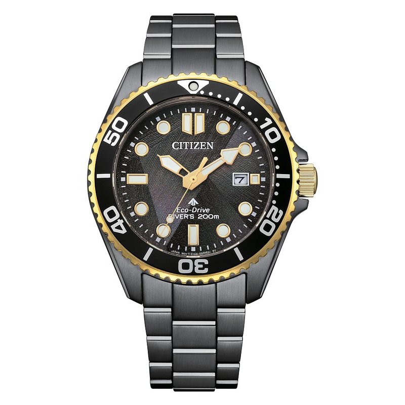 ピデオストーン　ビブラストーン Citizen MEN ECO 200M SS BRAC BLCK BN0261-51E - Naser Diamonds