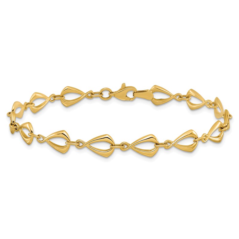 Leslieページ Leslie's 14K Polished Fancy Link Bracelet LF278 - J.L.
