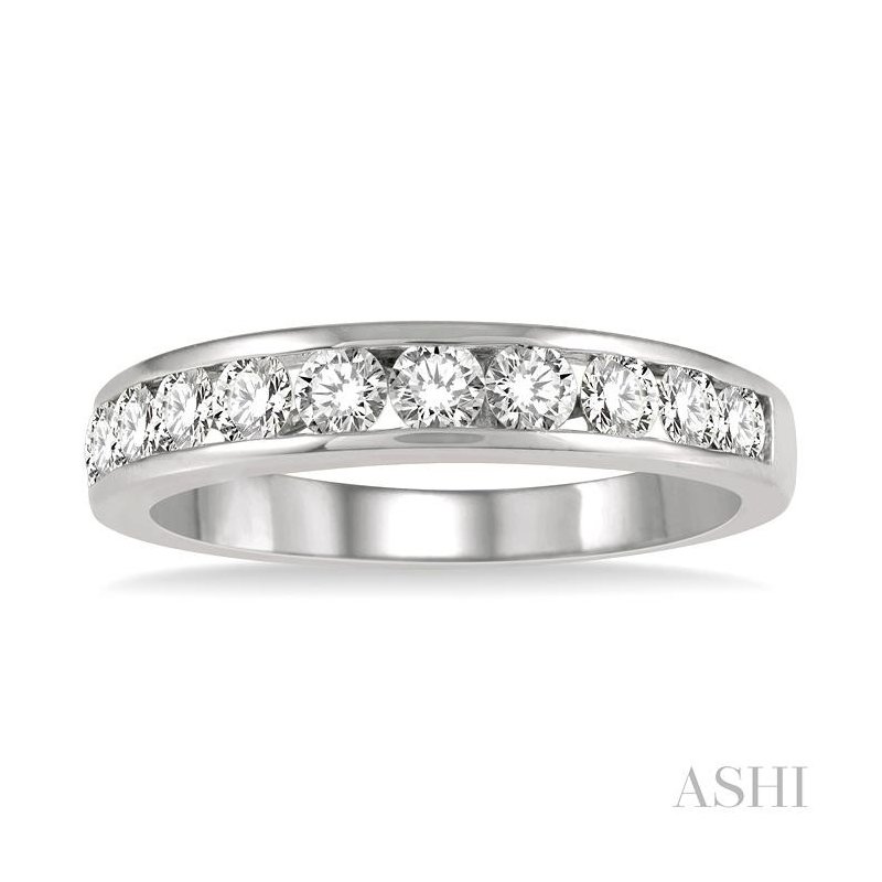 Platinum 11-Stone Diamond Channel Band Platinum 11-Stone Diamond Channel Band