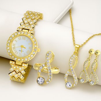 Goldtone Womens Infinity Jewelry Set ZS618-SWNER1747