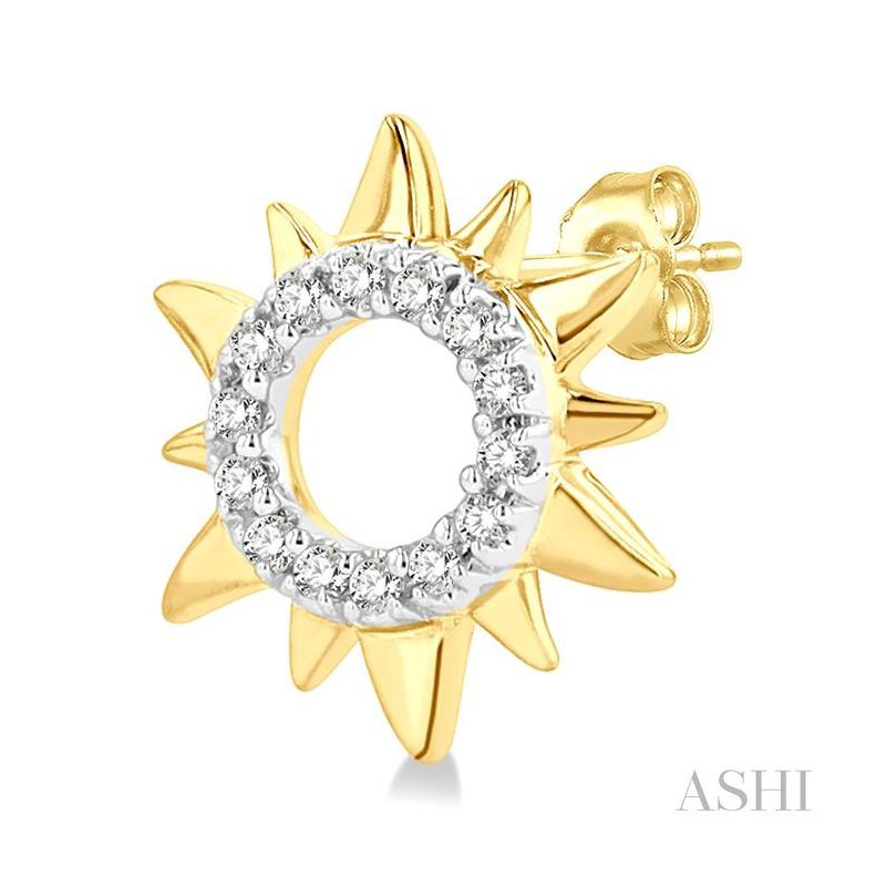 ASHI Sunburst Petite Diamond Fashion Earrings 646E8PJTSERYG
