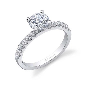 Round Cut Classic Engagement Ring - Lyna SY761-0028/A4W
