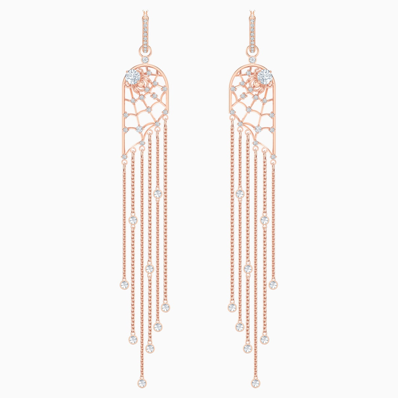 Swarovski spider web earrings discount