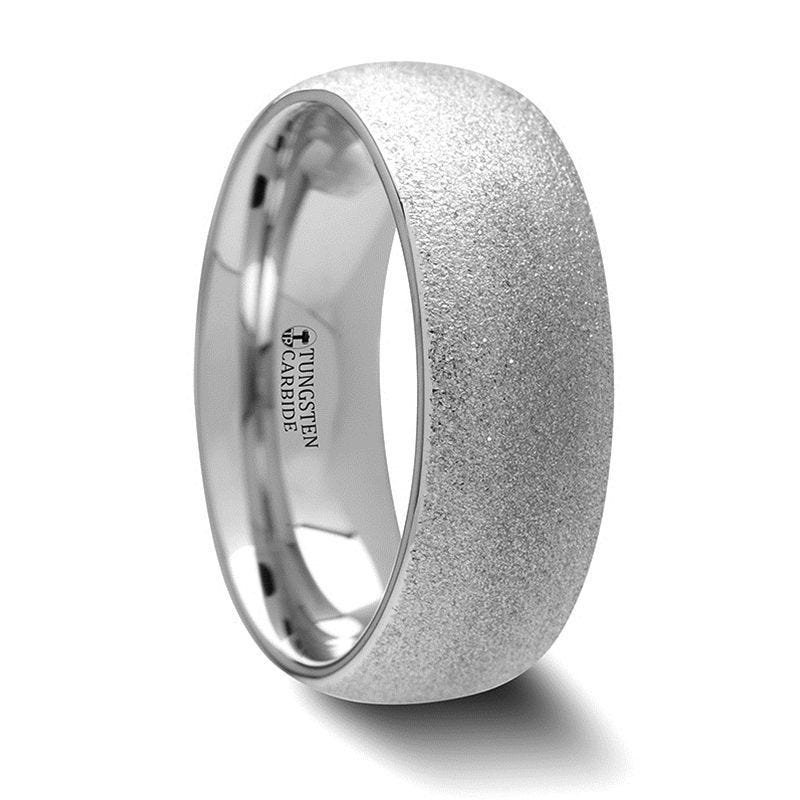 Thorsten QUARTZ Domed Tungsten Carbide Ring with Sandblasted Crystalline Finish - 2mm - 8mm Thorsten QUARTZ Domed Tungsten Carbide Ring with Sandblasted Crystalline Finish - 2mm - 8mm