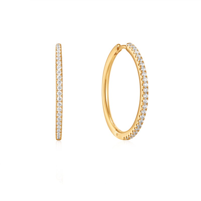ANIA HAIE Glam Hoop Earrings E037-07G - Wickersham Jewelry
