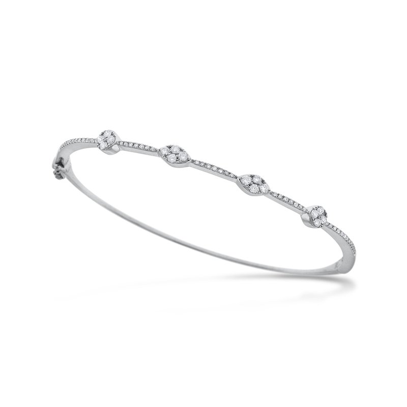 KC Designs Diamond Stack Bangle in 14K White Gold with 63 KC Designs Diamond Stack Bangle in 14K White Gold with 63