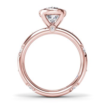 Pear Shaped Bezel Set Diamond Engagement Ring S4424