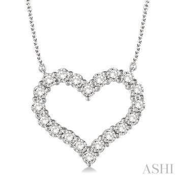 Haaa♡さま ASHI Heart Shape Diamond Pendant 93763HDFHNKWG - Hayden Jewelers