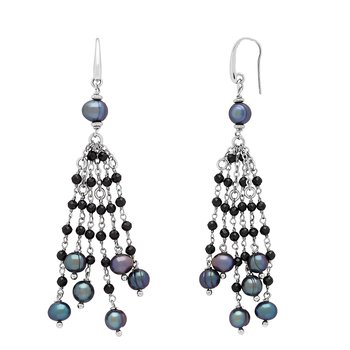 Honora Honora Sterling Silver 6-7mm Black Ringed Freshwater