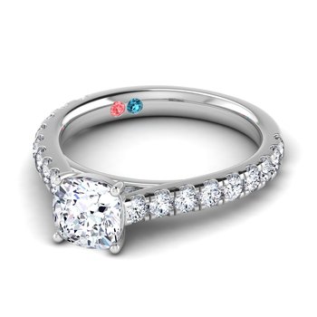 Smiling Rocks Lab Grown Diamond Pave Petite Ring SRR-01209WHT