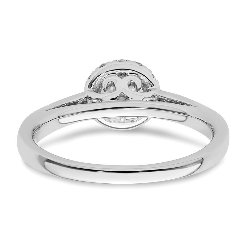 14K White Gold Eternal Promise Lab Grown Diamond Halo Complete Ring 14K White Gold Eternal Promise Lab Grown Diamond Halo Complete Ring