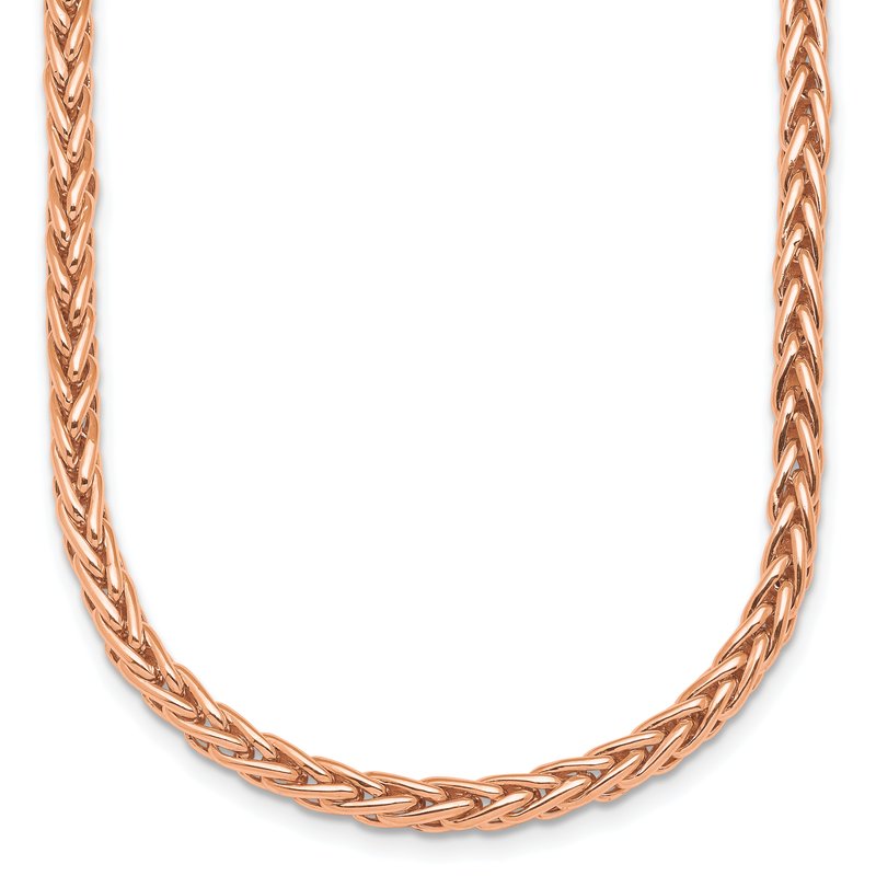Italian Collection 14K Rose Gold Polished Solid Wheat 20