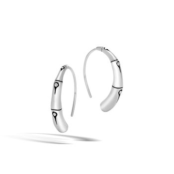 JOHN HARDY John Hardy J Hoop Earring with Black Sapphire and