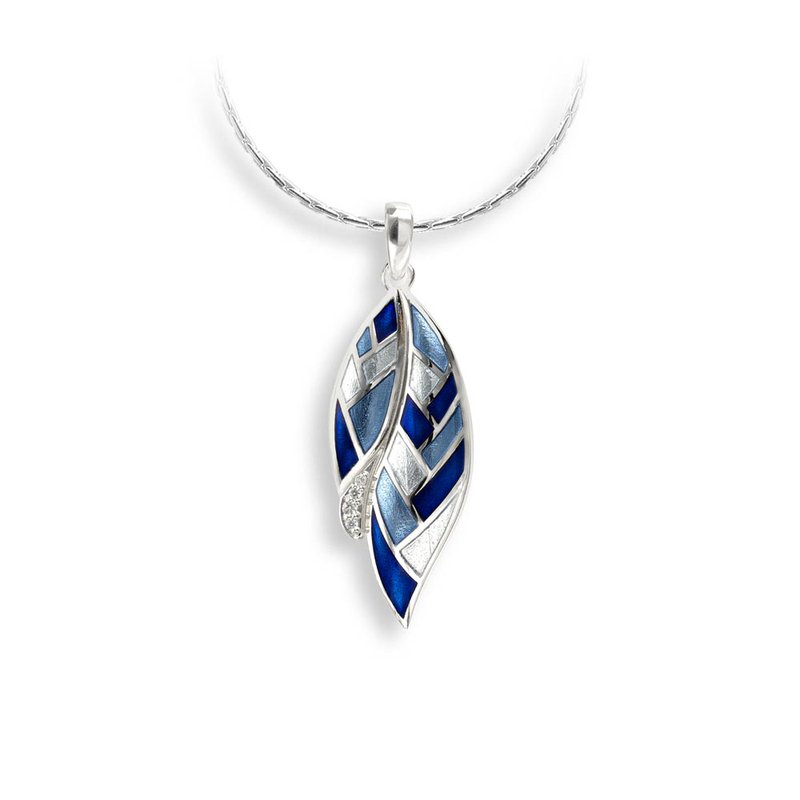 アクセサリー nicole Nicole Barr Designs Blue Harliquin Feather Necklace