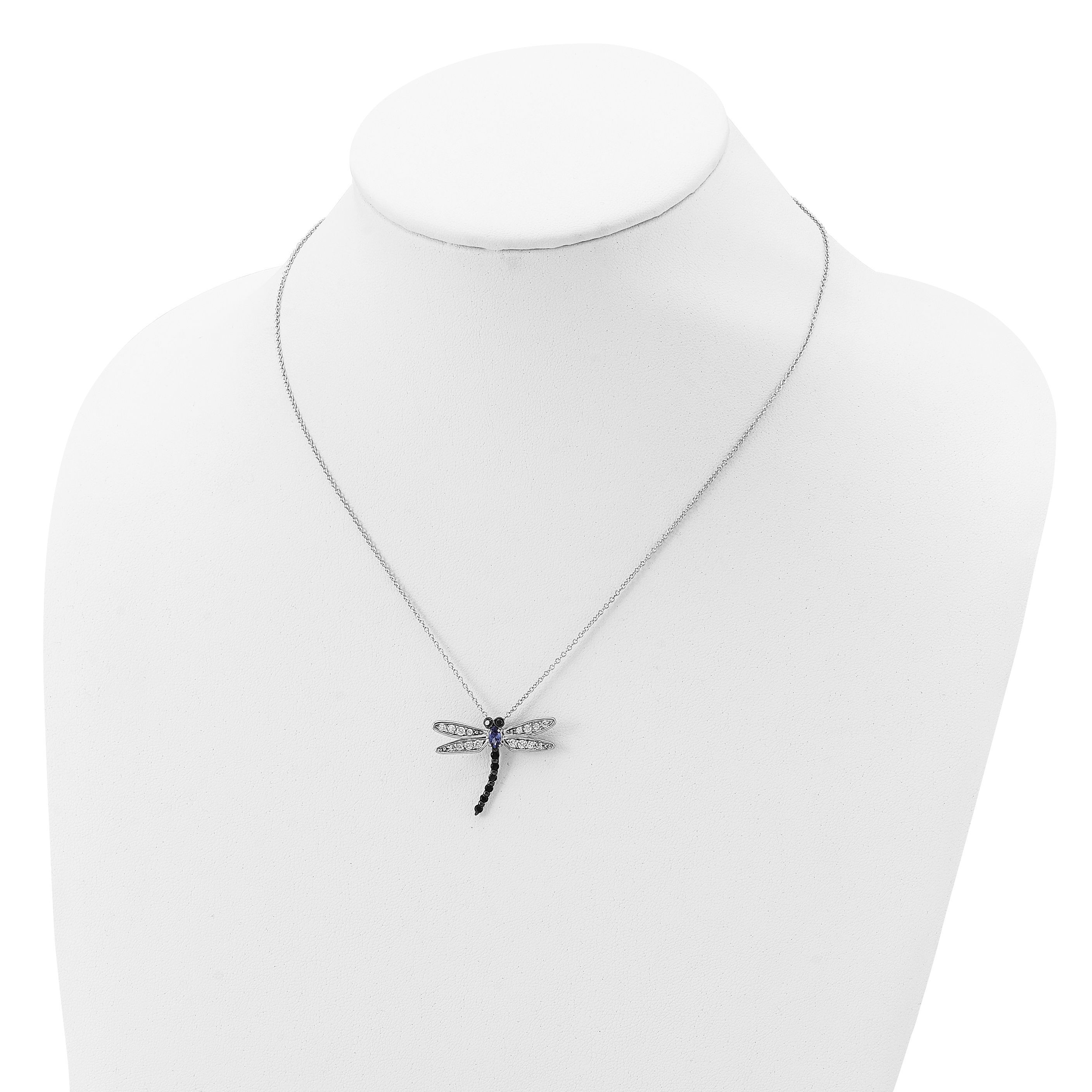 Cheryl M Sterling Silver Rhodium-plated with Black Rhodium Accent