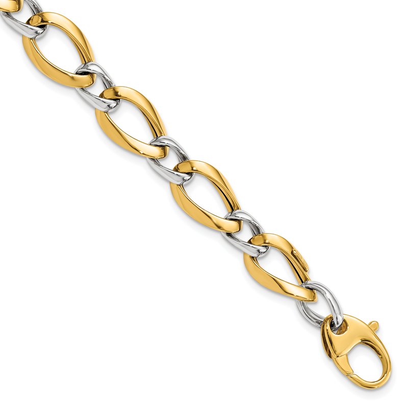 Leslieページ Leslie's 14K Polished Fancy Link Bracelet LF278 - J.L.