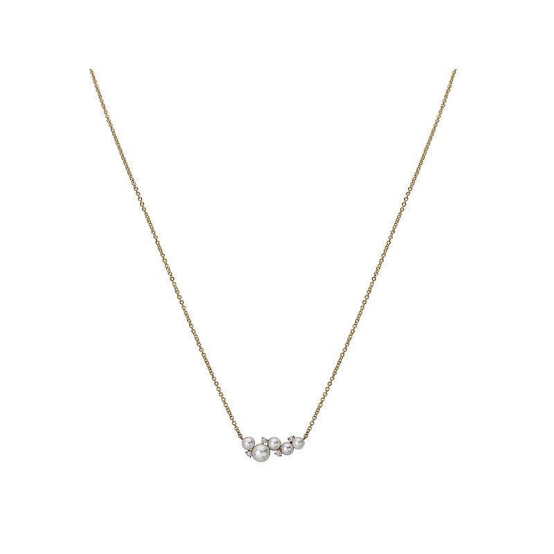 Tesoro 14kt Diamond and Pearl Necklace 355555-NY - Raco