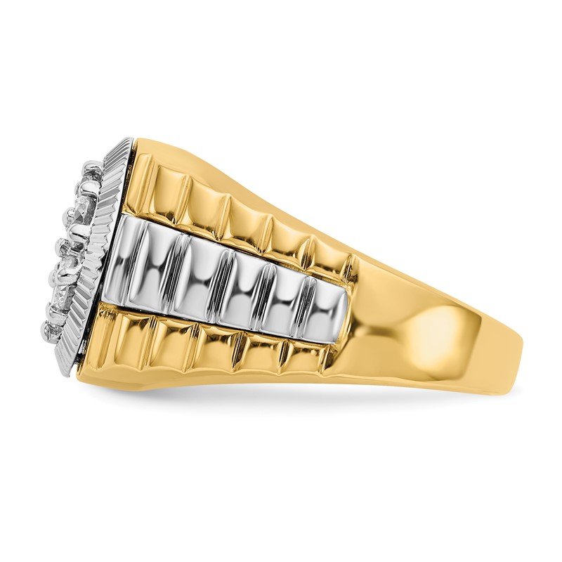 True Origin 14ktt TRUE ORIGIN Lab Grown VS+, F+ Diamond men's ring ...