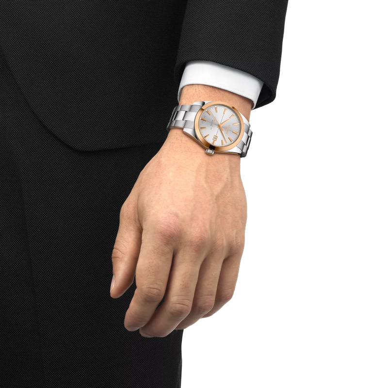 D*n様 TISSOT POWERMATIC 80 腕時計 自動巻 ベゼル18K Tissot Gentleman Powermatic 80 Silicium Solid 18K Gold bezel