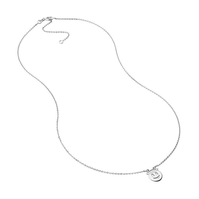 Midas Chain Sterling Silver Angel Emoji Adjustable Necklace