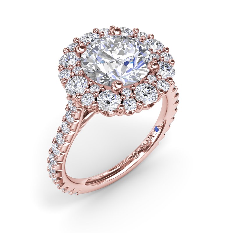 Rose gold cluster engagement rings hotsell